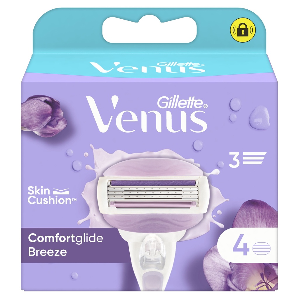 GILLETTE WOMEN VENUS BREEZE CARGADOR 4UD.3 HOJAS (NUE23)R-5