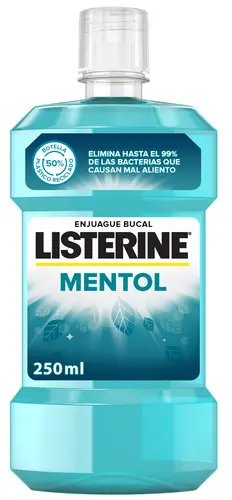 LISTERINE ENJUAGUE 250ML.MENTOL