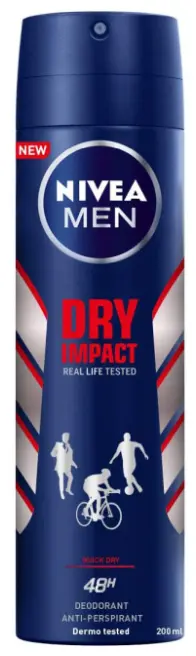 NIVEA MEN DESOD SPRAY 200ML.MEN AZUL DRY IMPACT