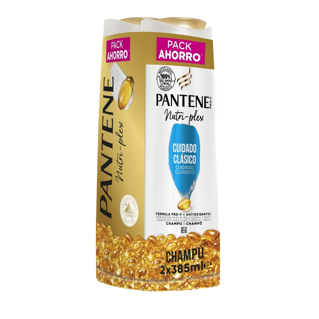 PANTENE CHAMPU 385ML.NUTRI PLEX DUPLO CLASSIC PACK AHORRO