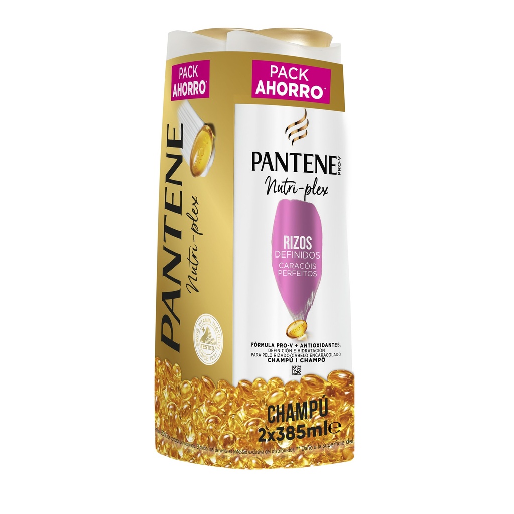 PANTENE CHAMPU 385ML.NUTRI PLEX DUPLO RIZOS PACK AHORRO