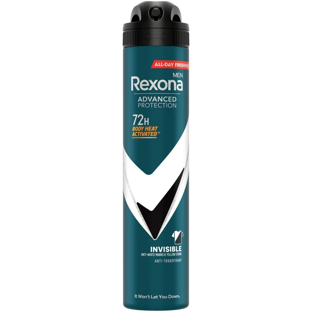 REXONA DESOD.200ML MEN ADVANCED PROT. INVISIBLE 72 H        