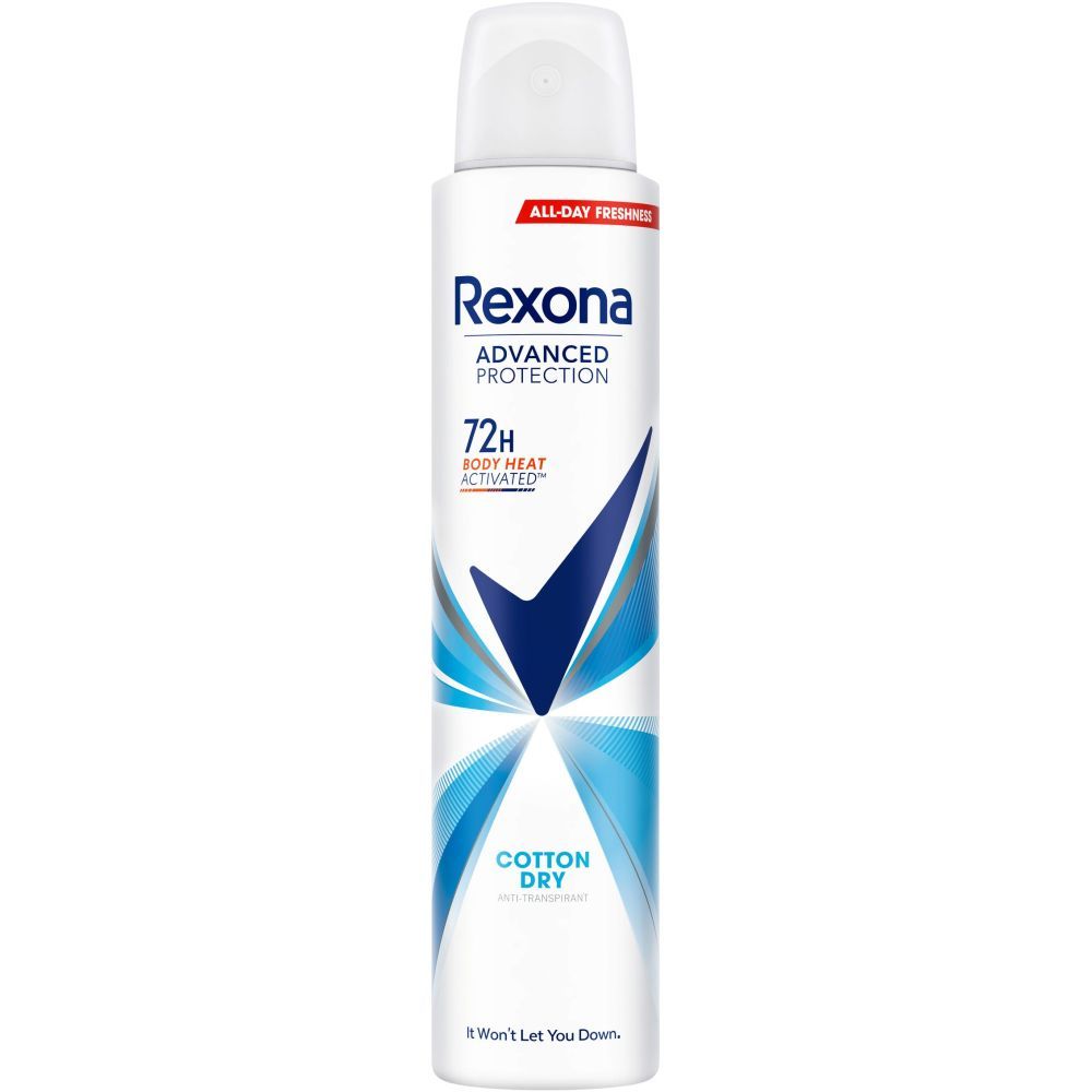 REXONA DESOD.200ML WOMAN ADVANCED PROT. COTTON DRY 72 H     