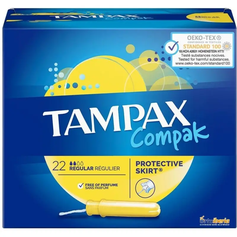 TAMPAX COMPAK TAMPONES 22U.REGULAR T-24