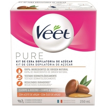 VEET DEPIL.CERA TIBIA 250ML.TARRO PURE HIPOALERGENICA
