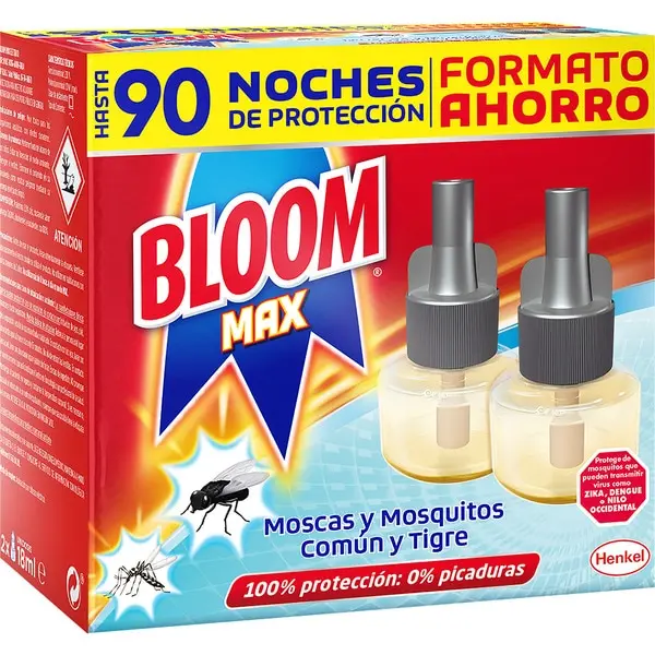 BLOOM ELECT.MAX MOSQUITO-MOSCAS RECAM.45+45 NOCHES DUPLO