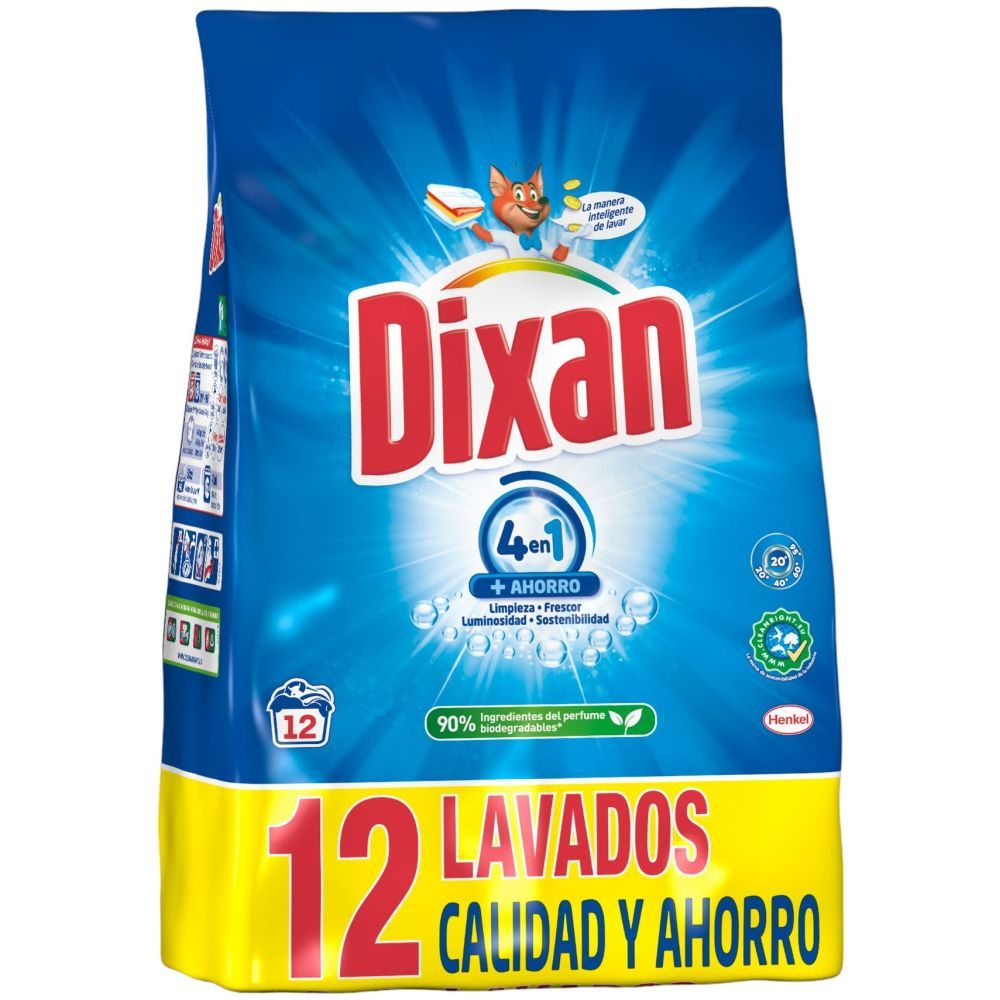 DIXAN DETERG.BOLSA 12 CAC.(0,594KG) TOTAL                   