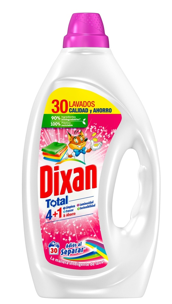 DIXAN GEL DETERG.(30D) 1,350L.ADIOS AL SEPARAR
