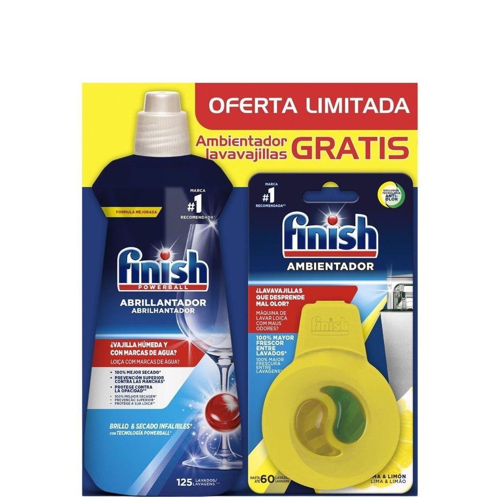 FINISH LAVAVAJILL.ABRILLANTADOR 500ML+AMB.LIMON             