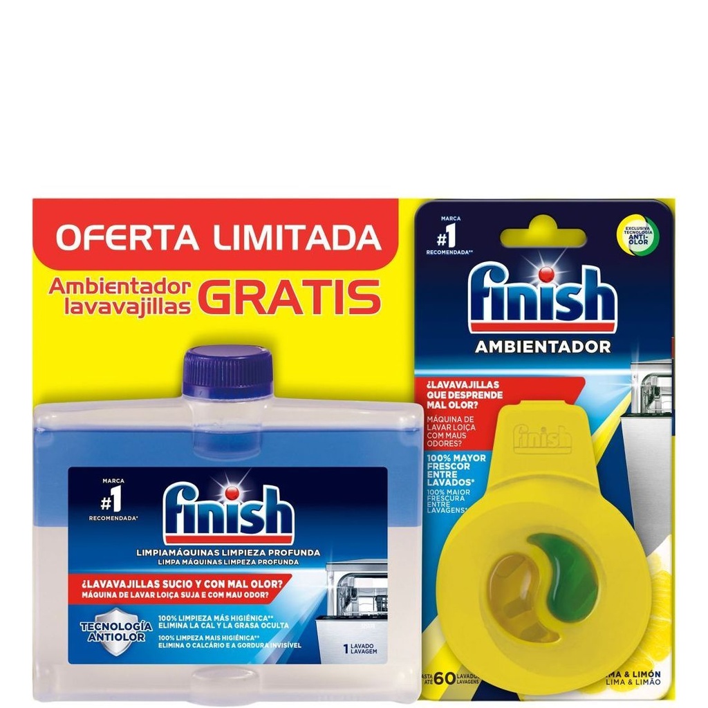 FINISH LAVAVAJILL.LIMPIAMAQ.250GR+AMB.LIMON                 