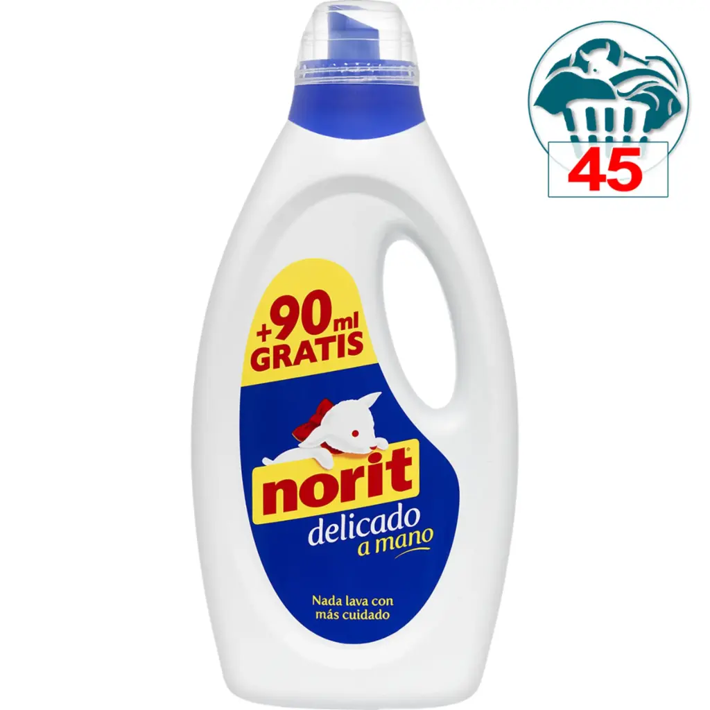 NORIT DETERGENTE 1125+90ML.(45+3 LAV) MANO (AZUL)