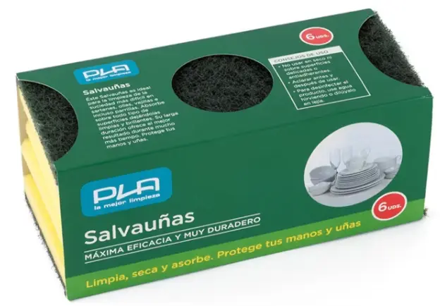 ESTROPAJO PLA SALVAUÑAS 6UDS.