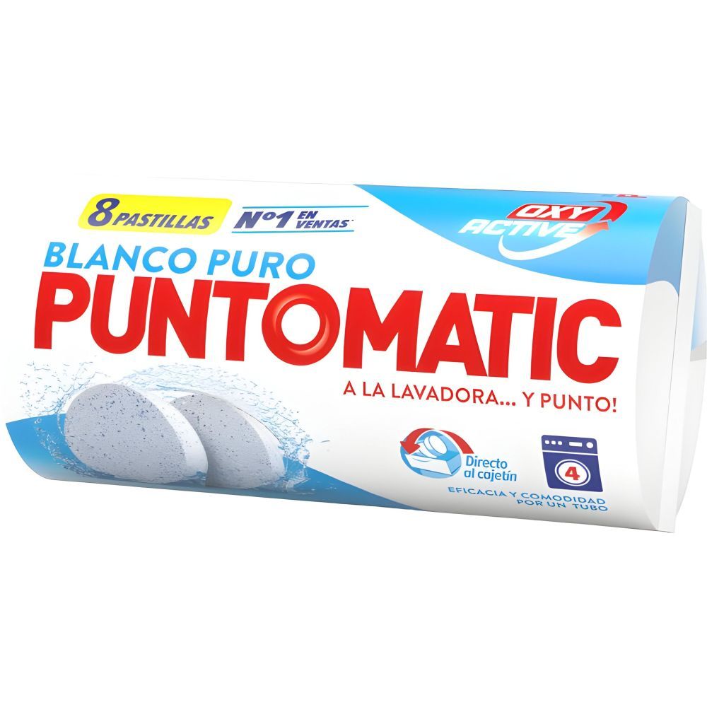 PUNTOMATIC DETERG.BLANCO TUBO 8 PASTILLAS 264GR.