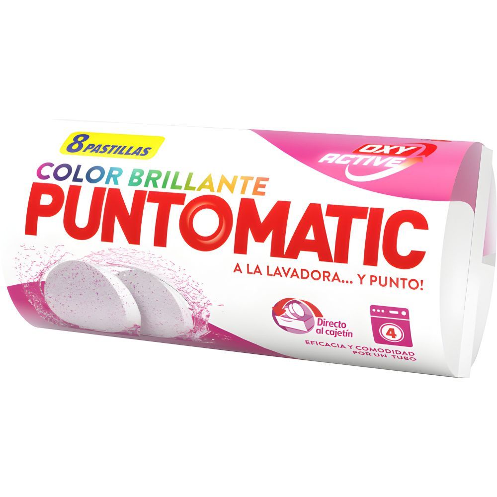 PUNTO MATIC DETERG.COLOR TUBO 8 PASTILLAS  264GR.           