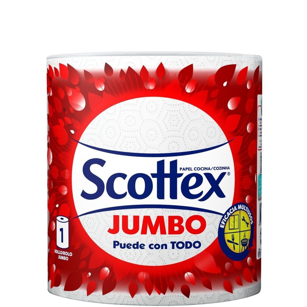 SCOTTEX COCINA JUMBO 1 ROLLO 2CAPAS 340SERV                 
