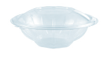 BOL ENSALADA PET. TRANSPARENTE TAPA BISAGRA 375cc. (C/600uds)