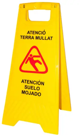 SEÑAL SUELO MOJADO (CATALÀ-CASTELLANO)