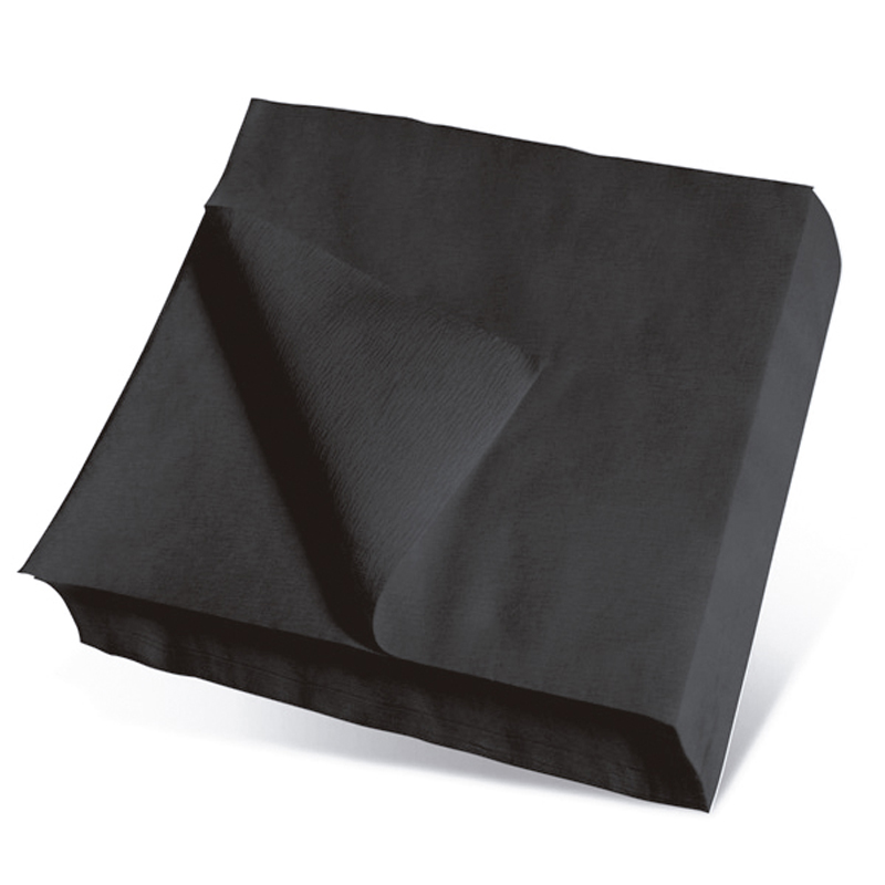 Servilleta negra 2 Capas PUNTA PUNTA 40x40cm 50x36:1800uds