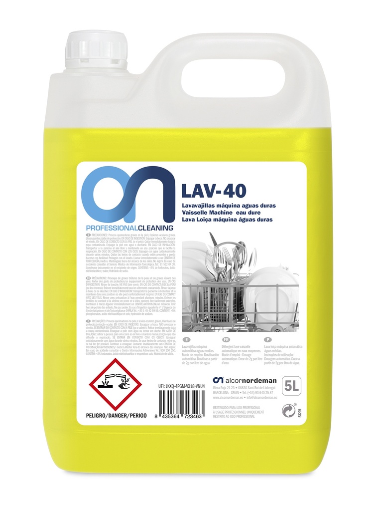 AN PROF LAV 20 5L l LAVAVAJILLAS PARA MÁQUINAS