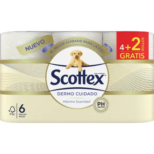[112477] SCOTTEX PAPEL HIG DERMO 6R