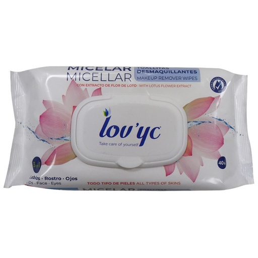 [112493] LOVYC TOALLITA FLOR DE LOTO 40 UDS