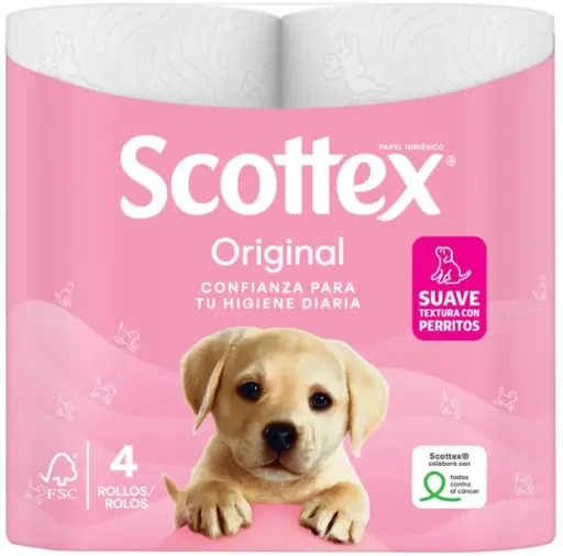[112476] SCOTTEX PAPEL HIGIENICO BLANCO (.4 UDS.)  2 CAPAS