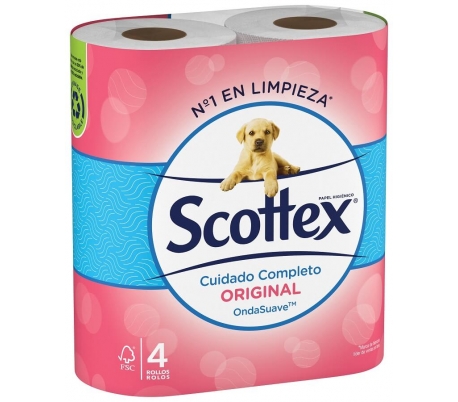 [112476] Scottex Papel Higiénico 4 Rollos