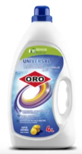[P1001] ORO DETERGENTE LIQUIDO 4 L GEL AZUL (60 DOSIS)
