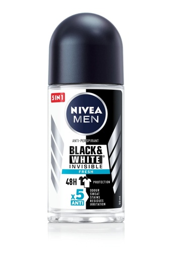 [P1016] NIVEA DESOD ROLL-ON 50ML BLACK&WHITE INV. FRESH MEN