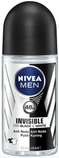 [P2236] NIVEA DESOD ROLL-ON 50ML MEN INVISIBLE BLACK&WHITE-EX