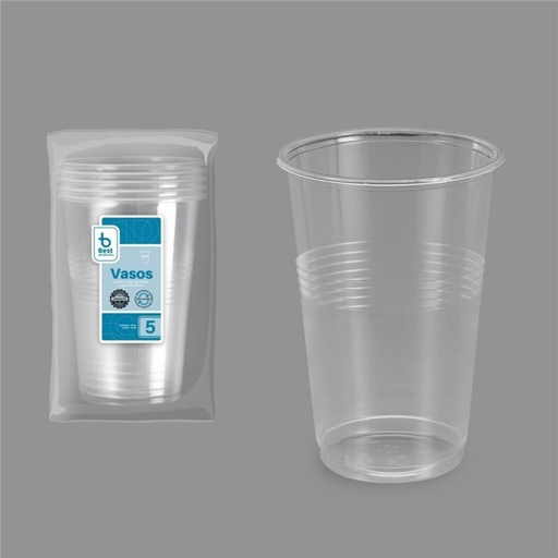 [P1032] VASO REUTILIZABLE TRANSP. LITRONA PP 5 UDS