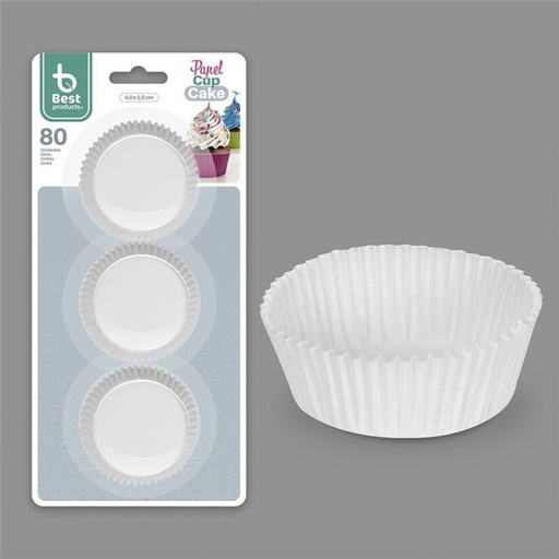 [P1050] BEST PRODUCTS MOLDE MAGDALENA BLANCO 4 X 2,50 CM BLISTER 80 PIEZAS