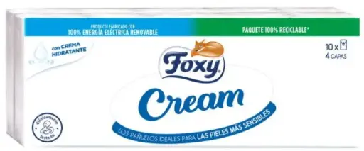 [P1071C] FOXY PAÑUELOS 10X9U CREAM