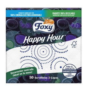 [P1080] FOXY SERVILLETA DECORADA 2 CAPAS 33X33 (60 UDS.)
