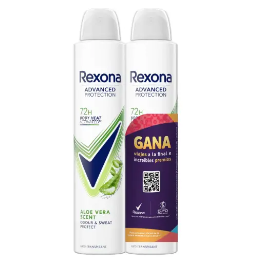 [P1097C] REXONA DEO SPRAY 200 ML ALOE ADVANCE 72 HORAS DUPLO 