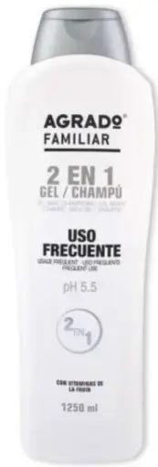[P2048] AGRADO GEL-CHAMPU 2EN1 FAMILIAR 1250