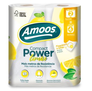 [P2089] AMOOS PAPEL COCINA LIMON 20 M 2 CAPAS (2=4 UDS.)