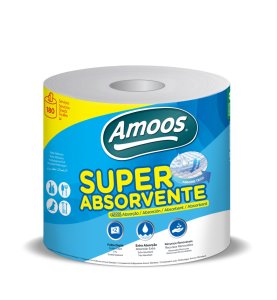 [P2090] AMOOS PAPEL COCINA MULTIUSOS SUPER ABSORBENTE 325 GR 180 SERVICIOS 2 CAPAS (1=10 UDS.)