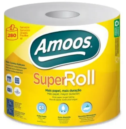 [P2091] AMOOS PAPEL COCINA MULTIUSOS SUPER ROLL 635 G 280 SERVICIOS 2 CAPAS (1=10 UDS.)