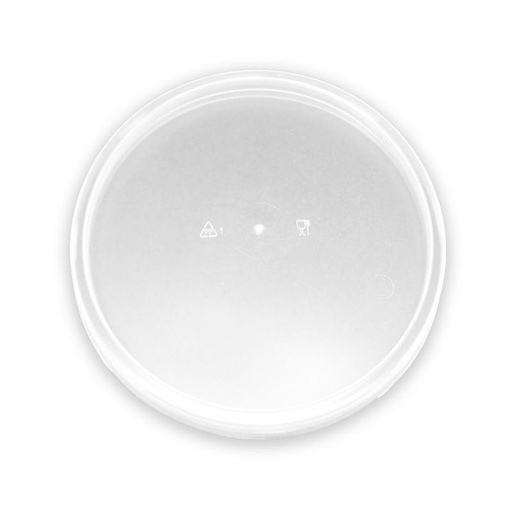 [1391] TAPA PP Ø124MM 250-370-500-750-1000ML INYECCIÓN TRANSPARENTE 25 UDS