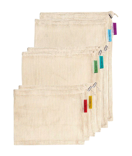 [P3101] ELECTRO DH PACK DE 6 BOLSAS REUTILIZABLES ALGODÓN