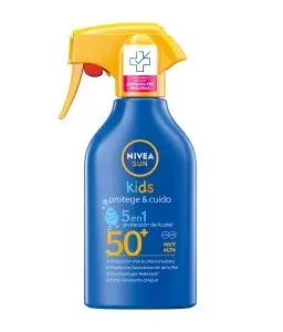 [P4015] NIVEA SUN PROTECTOR SOLAR PISTOLA 270 ML SPF50+ NIÑOS PROTEGE & CUIDA 5EN1 RESISTENTE AL AGUA 