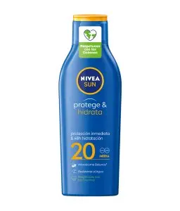 [P4013] NIVEA SUN PROTECTOR SOLAR LECHE 200 ML SPF20 PROTEGE & HIDRATA 48 HORAS DE HIDRATACION RESISTENTE AL AGUA