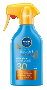 [P4016] NIVEA SUN PROTECTOR SOLAR PISTOLA 270 ML SPF30 PROTEGE & BRONCEA DOBLE EFECTO RESITENTE AL AGUA NO GRASO