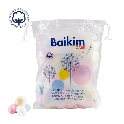 [P4170] BAIKIM BOLAS DE ALGODON COLORES SURTIDOS (100 U.)