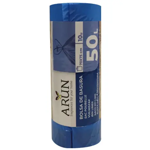 [P4194] ARUN BOLSA BASURA 10UDS 70X75 AZUL 50L 