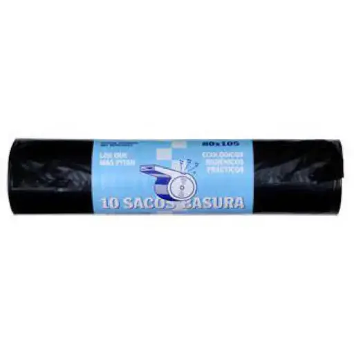 [P4203] MESAC BOLSA BASURA NEGRA 80X105 (10UDS) G-150 (120L)