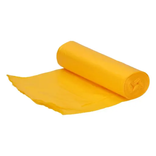 [4510] B. BASURA 90X110 AMARILLA FUERTE GALGA 150, 160 LITROS 10uds/Rollo