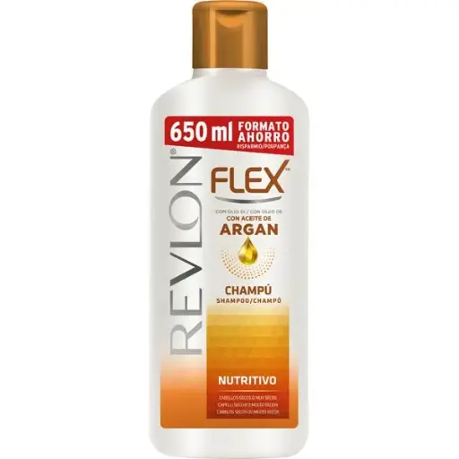 [P4233] REVLON FLEX KERATIN NUTRITIVO CABELLO SECO CHAMPÚ 650ML 