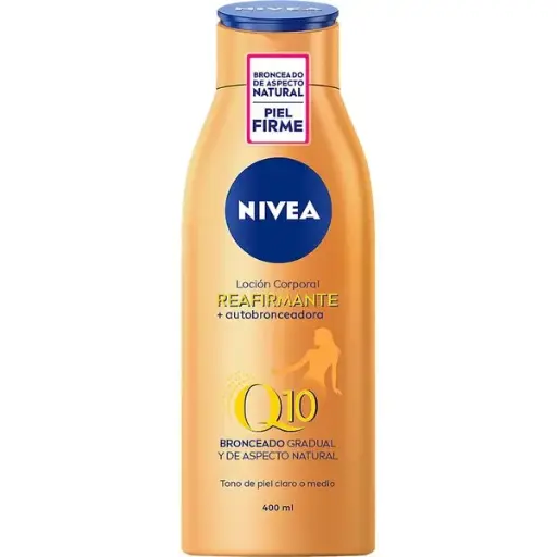 [P4241] NIVEA Q10+ REAFIRMANTE Y AUTOBRONCEADORA BODY MILK 400ML